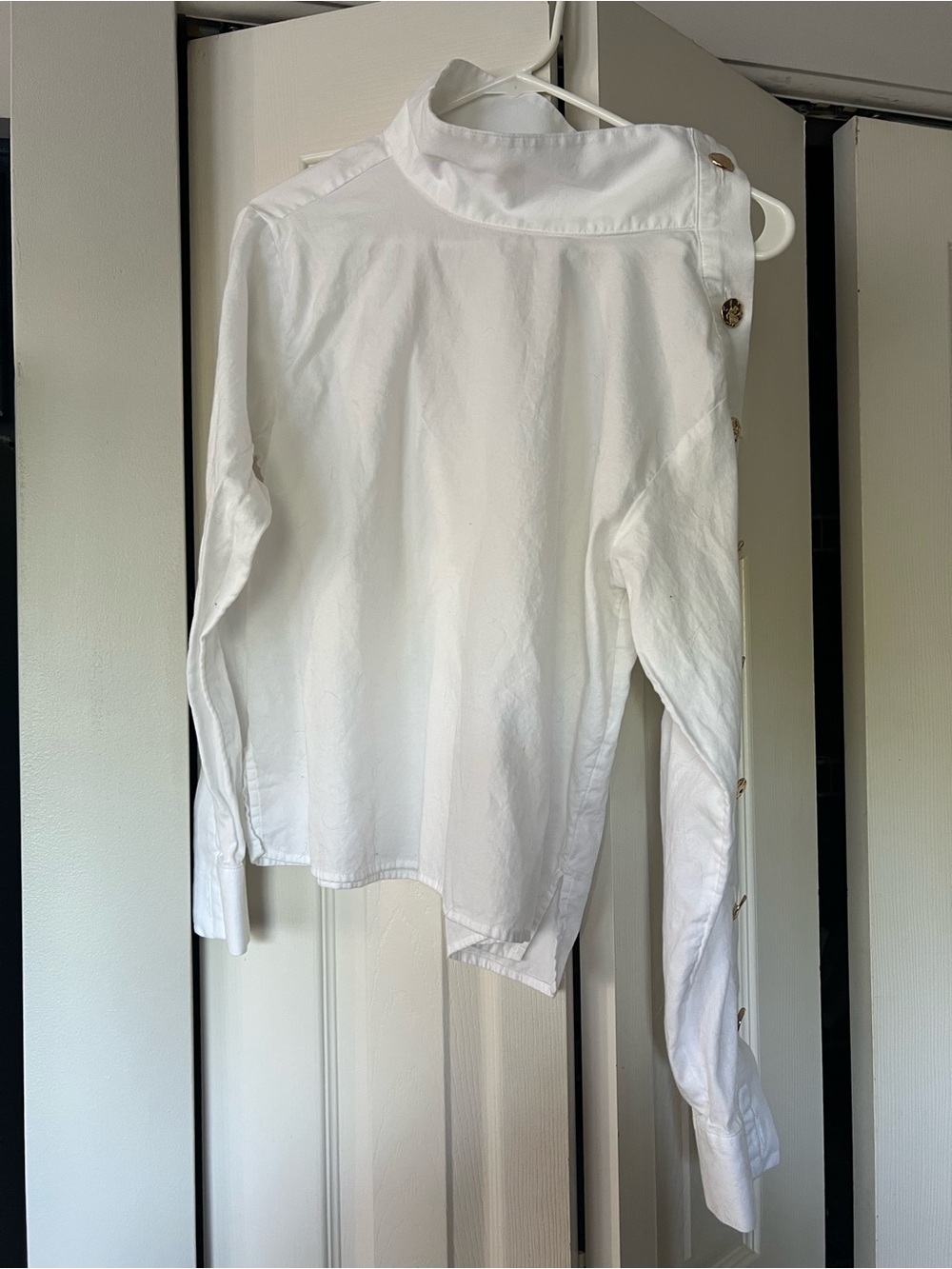 White “button down” - with gold buttons
